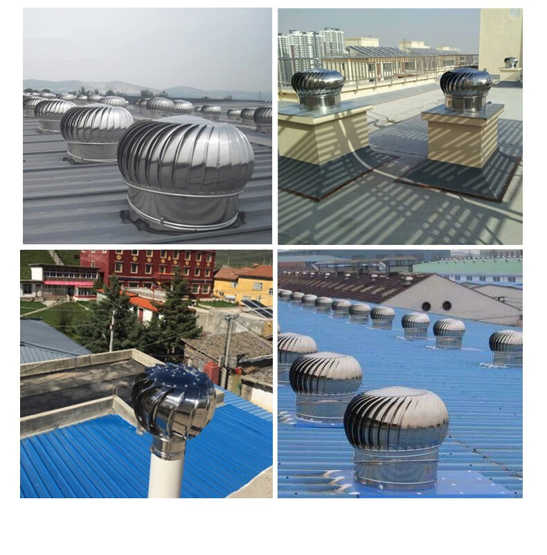 304不锈钢无动力风帽风球屋顶通风器烟道排风换气帽厂房风机600型散装