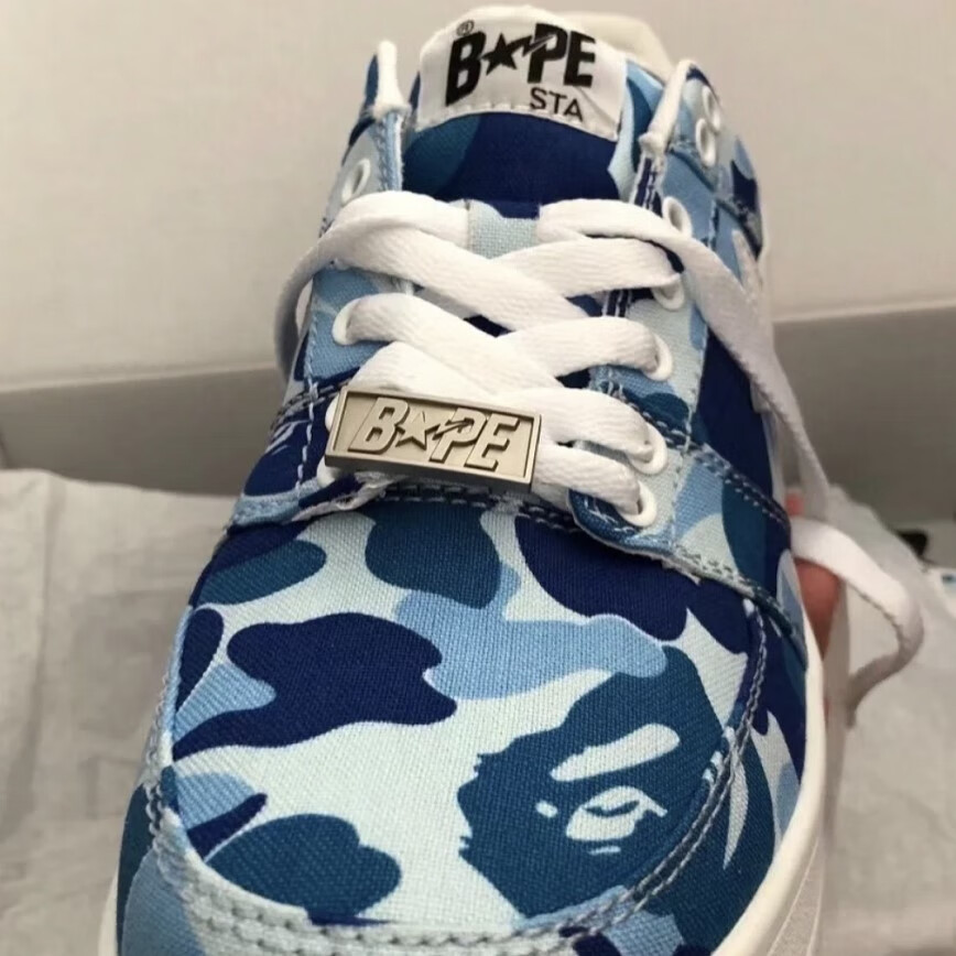bapesta滑板鞋sta迷彩猿人low camo红蓝色迷彩三色男款低帮休闲鞋