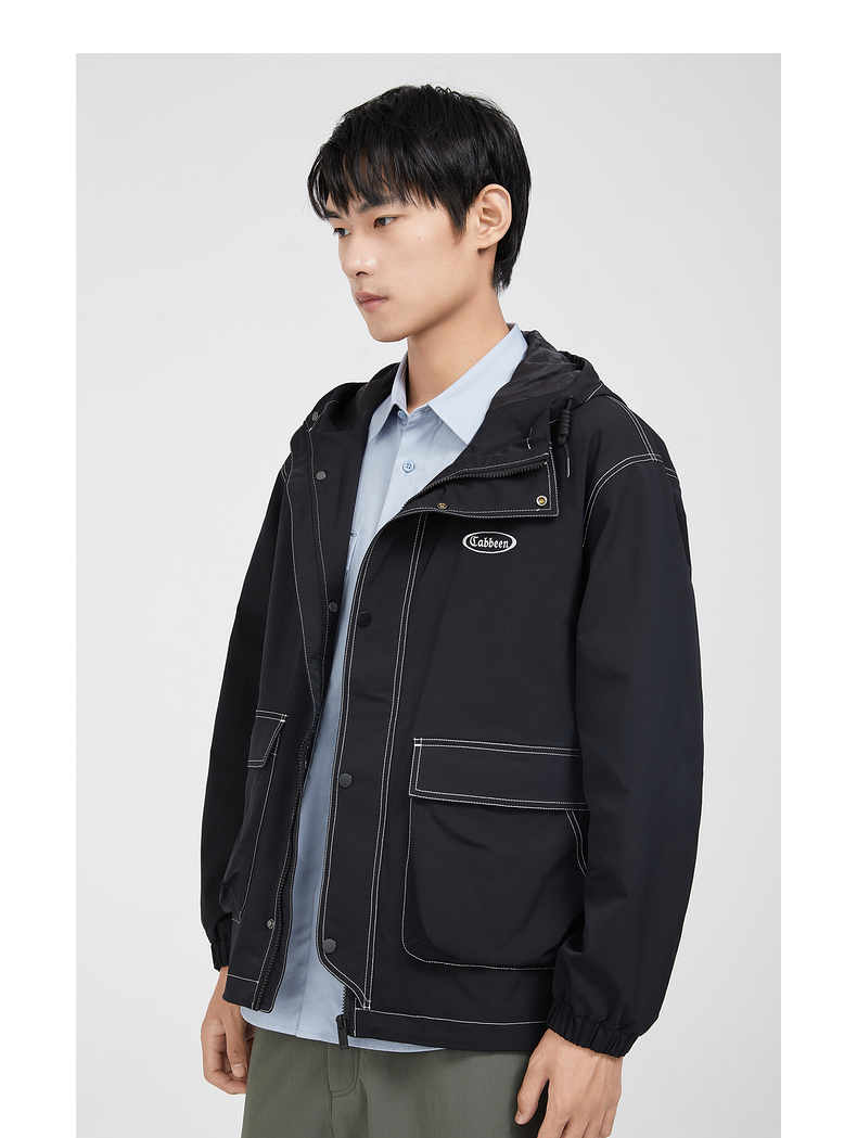 cabbeen卡宾男装休闲夹克男青年外套男士上衣衣服外套2021秋冬新款