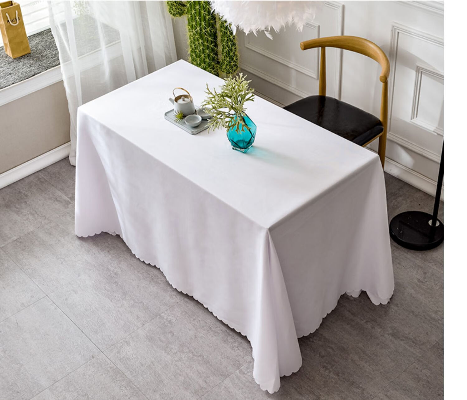 定制长方形纯色地推台布定做会议室签到桌布展会广告办公室桌套罩j