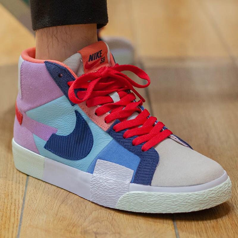 耐克nikesbzoomblazermid开拓者马赛克拼接断勾女鞋休闲鞋板鞋男鞋