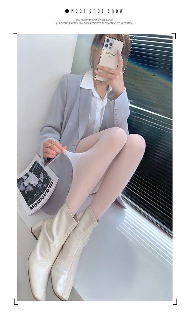 纯欲甜美日系纯白色丝袜女超薄款夏季防勾丝灰色连裤袜奶白任意剪3条