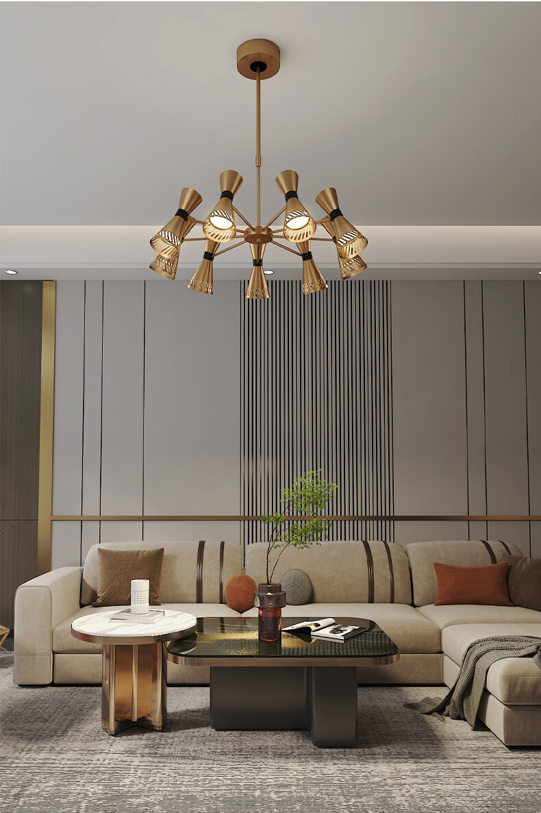 新特丽(comely) 轻奢客厅灯餐厅吊灯艺术分子灯卧室灯 楼兰 121765-9