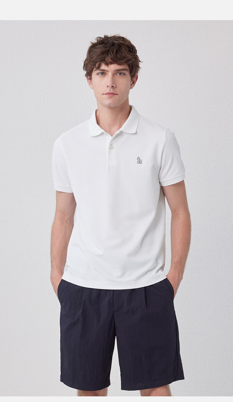 HAZZYS Men's Clothing, Summer [Cooling/Antibacterial/Mite-Proof] Short-Sleeve Polo Shirt for Men ASTZE0BBE23 7