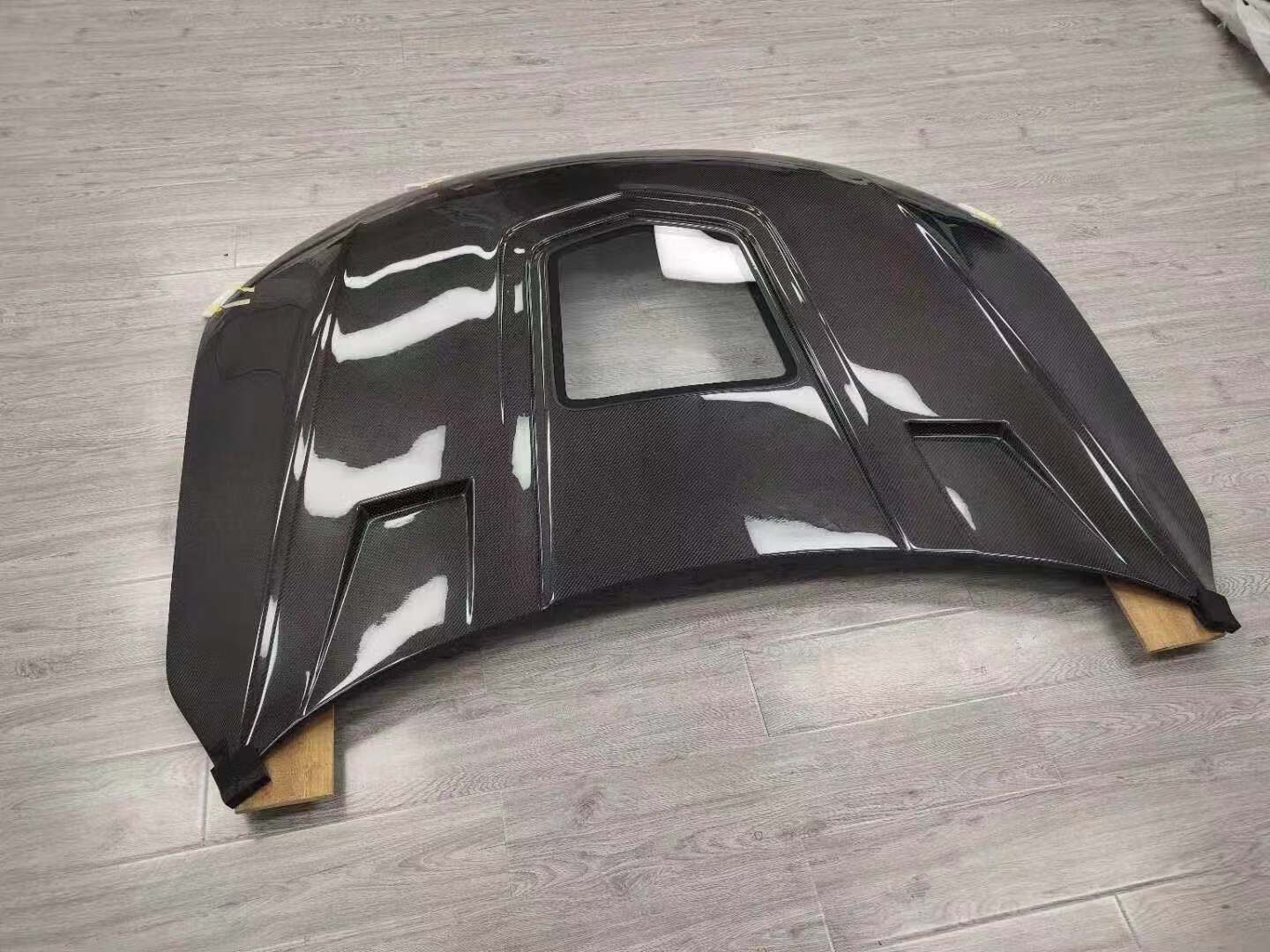 适用于奥迪a4s4 a5s5 a6s6 a7s7改装碳纤维透明机盖audi引擎盖hxm7910