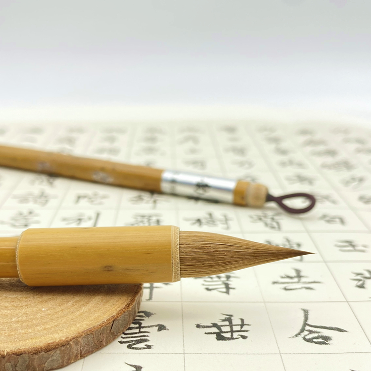 子芒短峰蒜头毛笔仿唐鸡距笔纯狼毫毛笔唐笔短峰蒜头笔蝇头小楷抄经