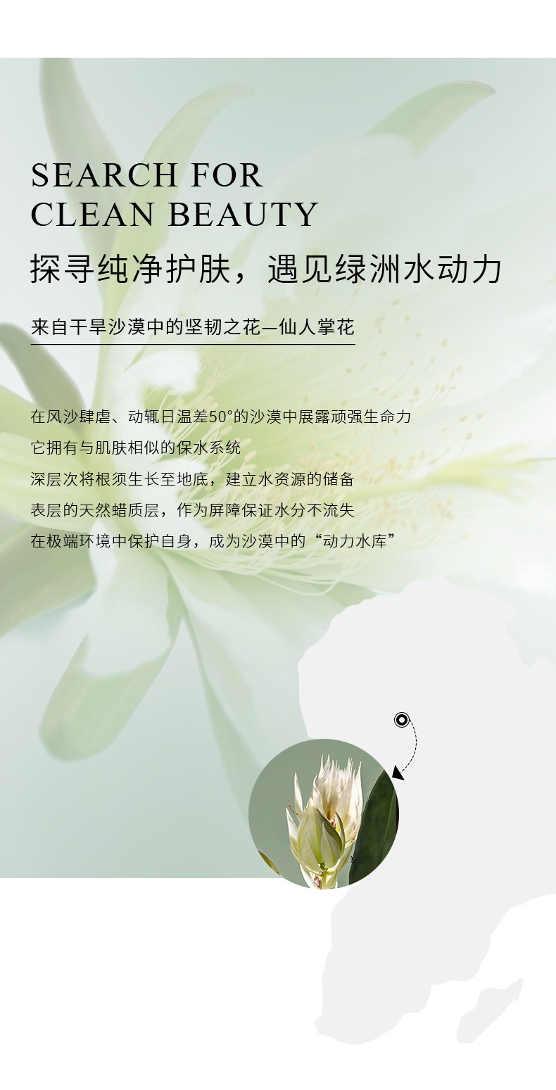 mcl花皙蔻clorisland仙人掌花沁润保湿洁面乳80g