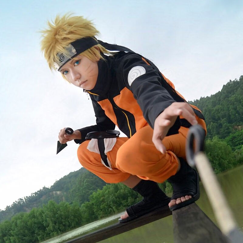 【】火影漩涡鸣人cos服二代漫展万圣节表演出cosplay服装 买鸣人二代
