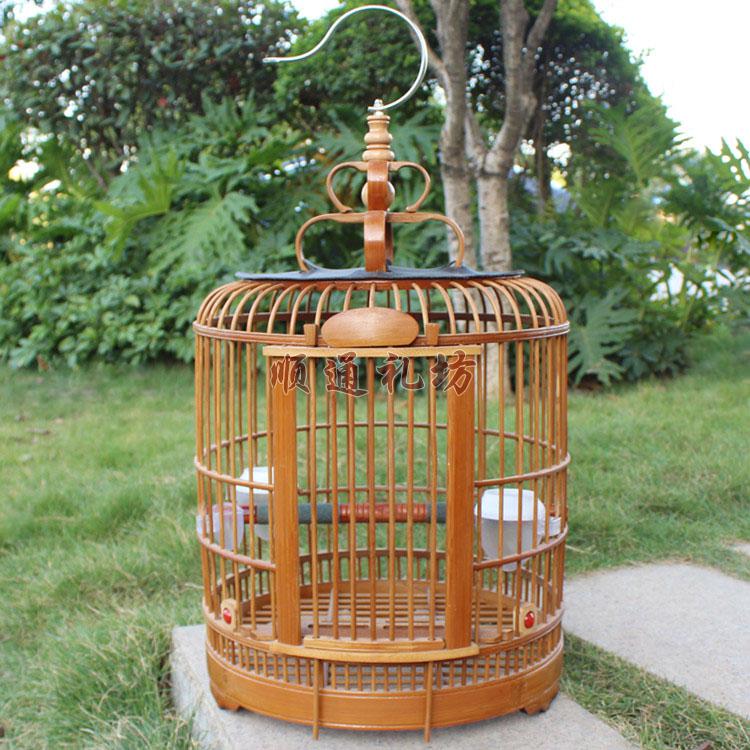 顺通礼坊礼品四川鸟笼画眉八哥老竹楠竹全套公分33寸33cm新四川笼空笼