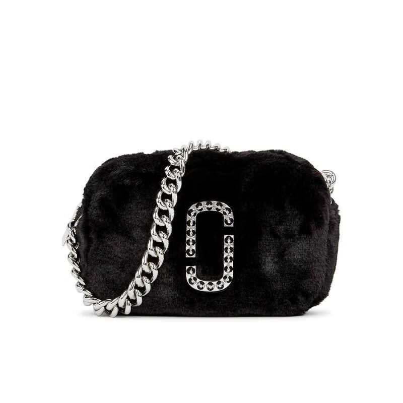 马克雅可布marc jacobs 斜挎包女士奢侈品黑色logo标志斜挎包 sc4662
