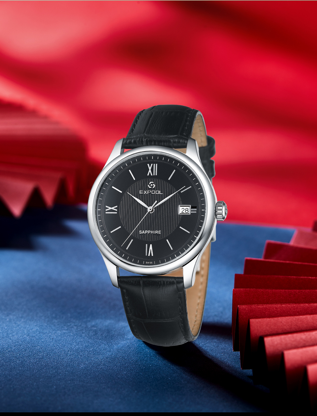 瑞士手表优保路expool 情侣卓越系列 皮革女 腕表el82.11.85 白间枚【