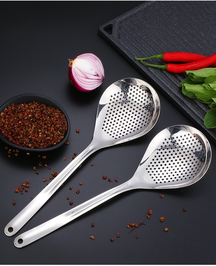 花椒漏勺家用厨房304不锈钢厨房漏勺捞饺子面条漏勺沥水油炸漏勺304