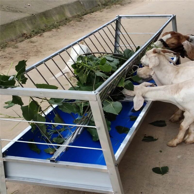 羊料槽子羊用羊槽子喂羊食槽料槽羊槽带架子自料槽羊槽子喂羊养羊 免