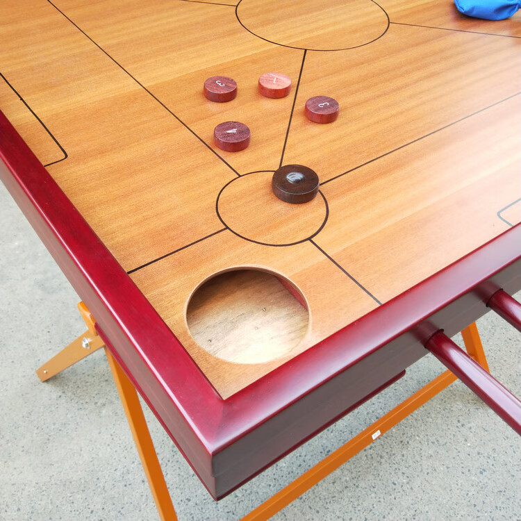 2022新款康乐球桌上海梵木油漆面康乐球台克朗棋球盘家标准家用台球桌