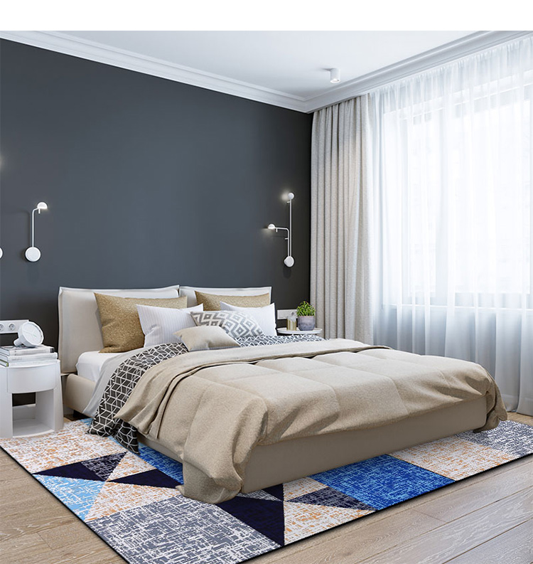 地毯卧室大面积满铺床边毯全铺房间床下家用垫子可擦免洗床前f34120x