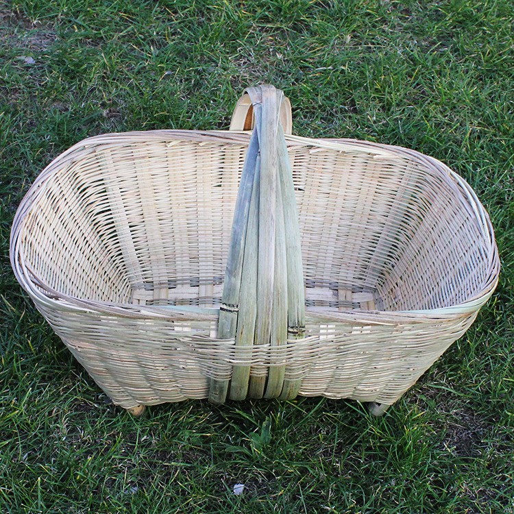农村竹篮 手工编织手提篮子买菜篮子竹编鸡蛋篮厨房收纳筐水果礼 水果