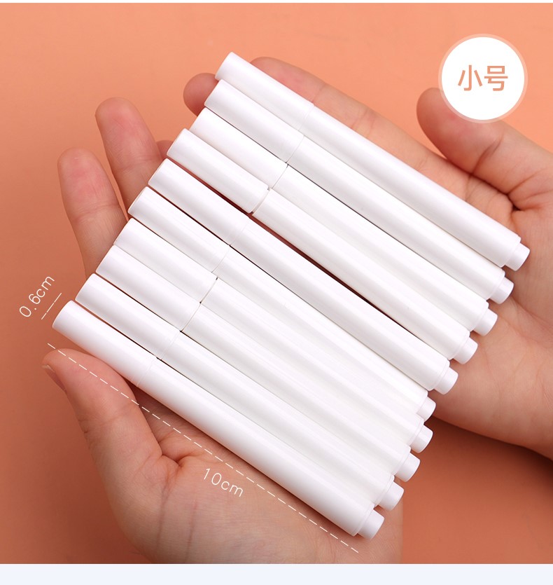 小郎人 白色白板笔可擦粗易擦水性白色记号笔画笔绿板笔教师用大容量