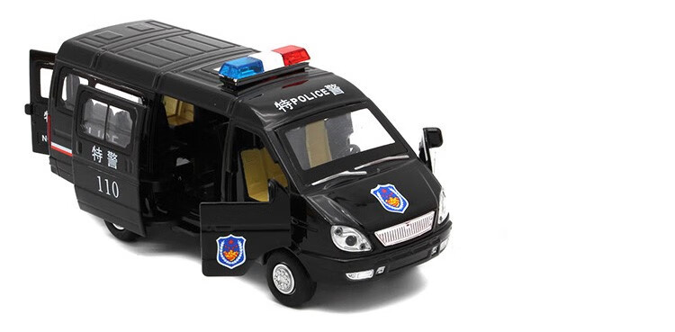 120救护车玩具模型警车儿童玩具汽车回力声光面包急救车合金车模 宝思