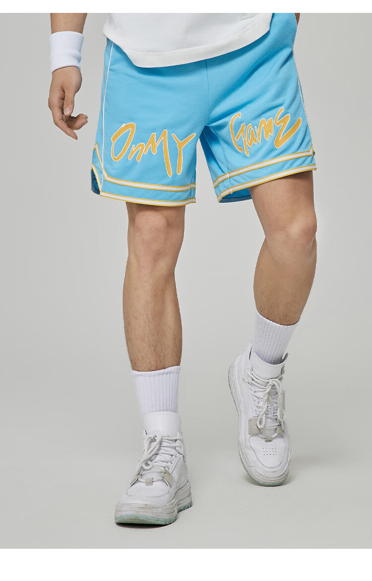 omg潮牌休闲篮球短裤男美式复古五分裤潮流宽松薄款外穿运动裤子深