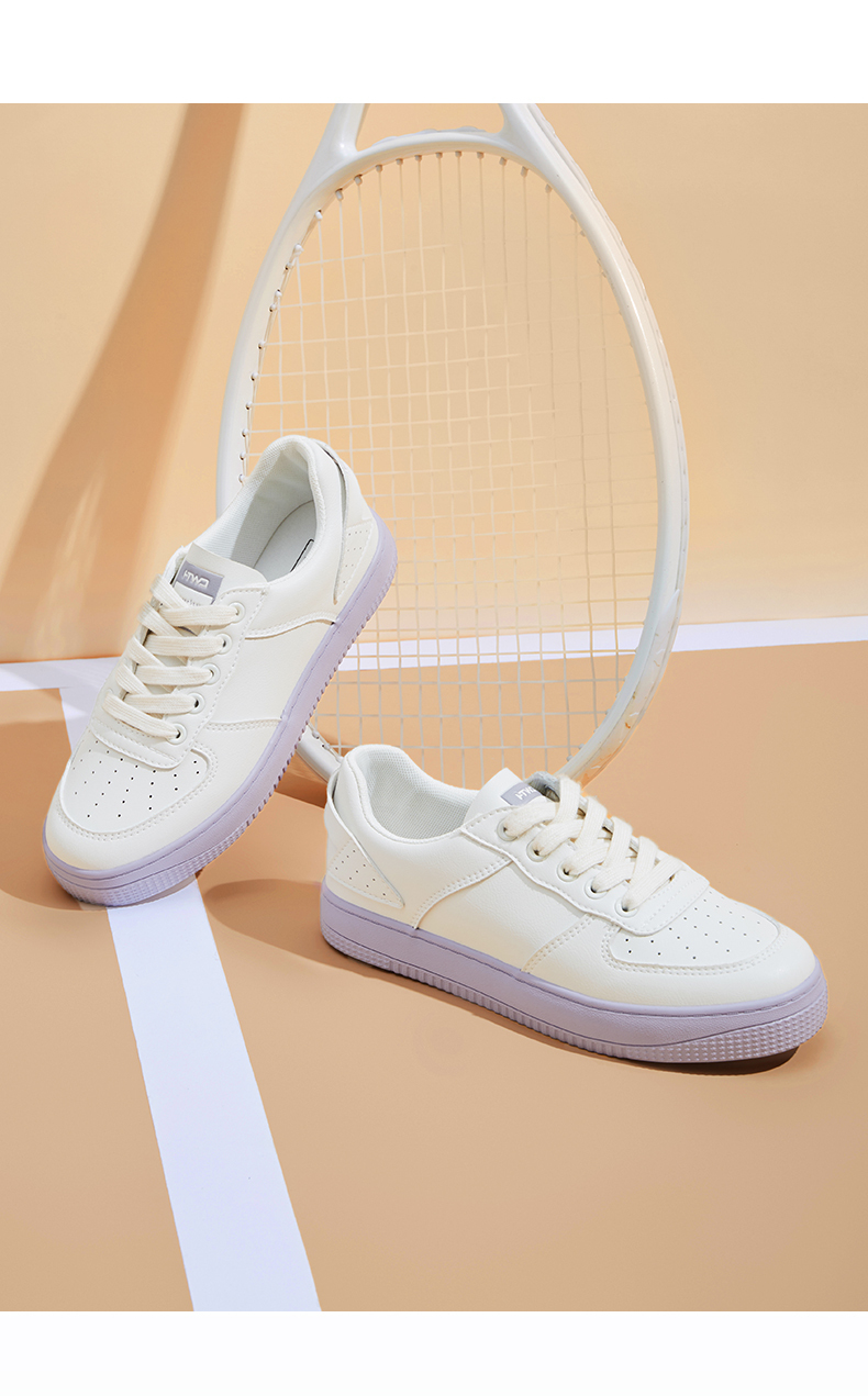 热风小白鞋女2021年秋季新款时尚拼色透气休闲鞋百搭板鞋女 90米紫 37