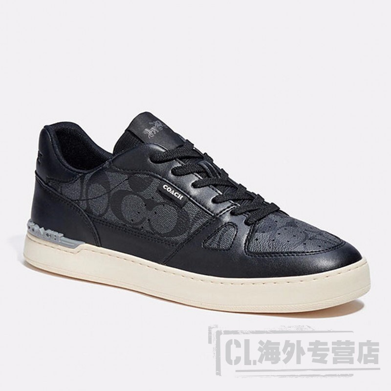 蔻驰男鞋 coach clip court 系列时尚印花复古休闲低帮板鞋潮流运动鞋