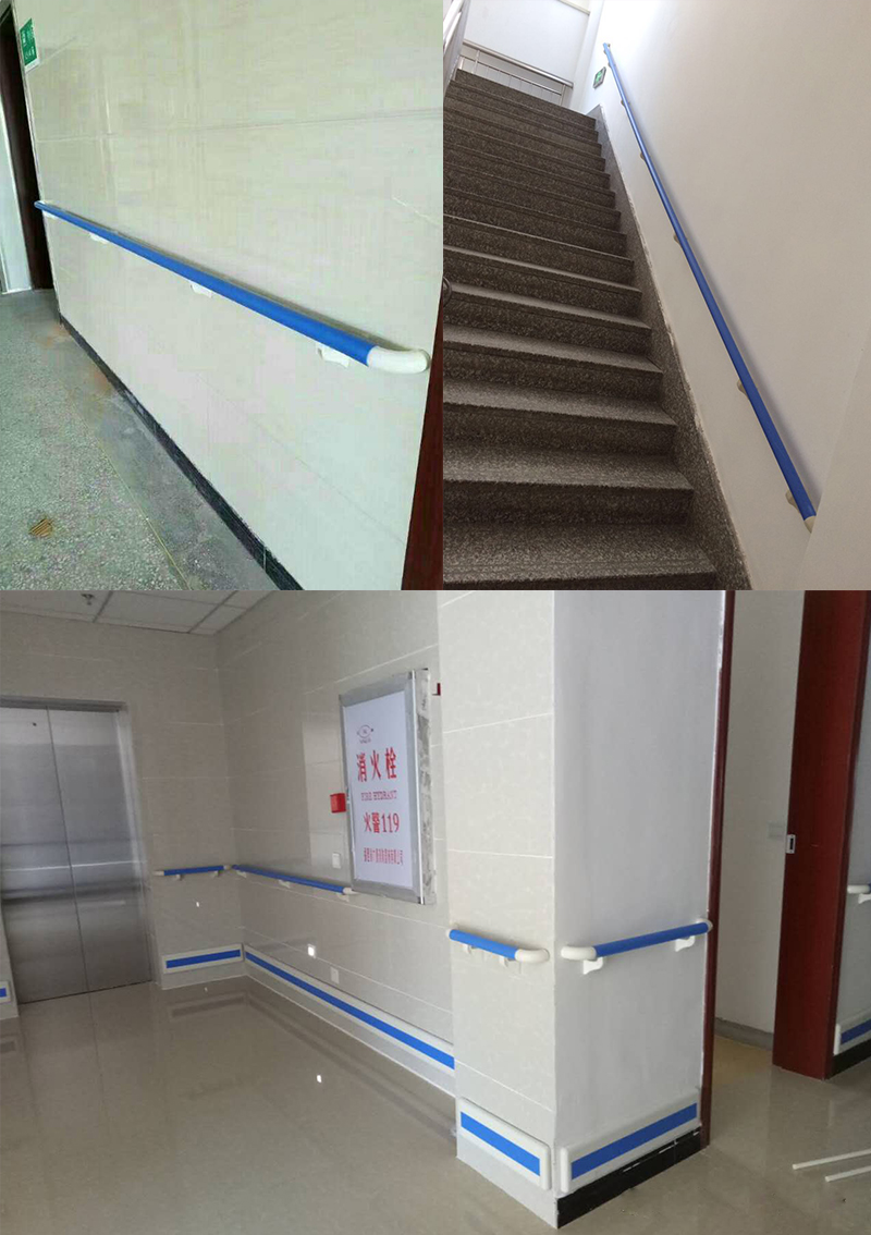 医院扶手走廊过道楼梯养老院安全防撞扶手防滑通道铝合金扶手厂家638