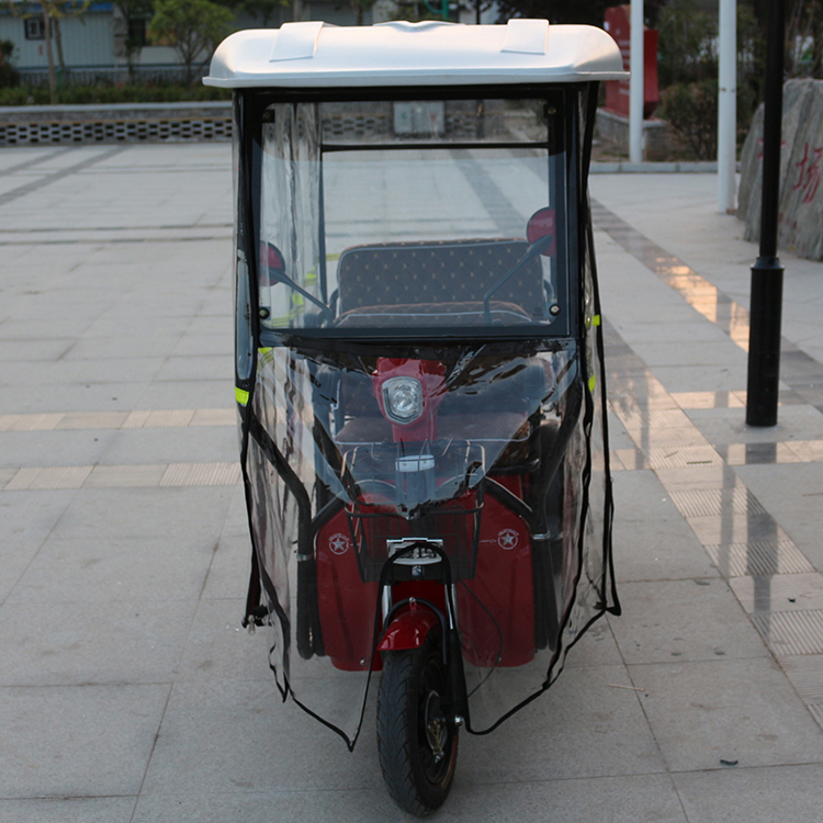 适用于电动三轮车车棚老年全封闭新款塑顶小型电瓶车小巴士雨棚车篷