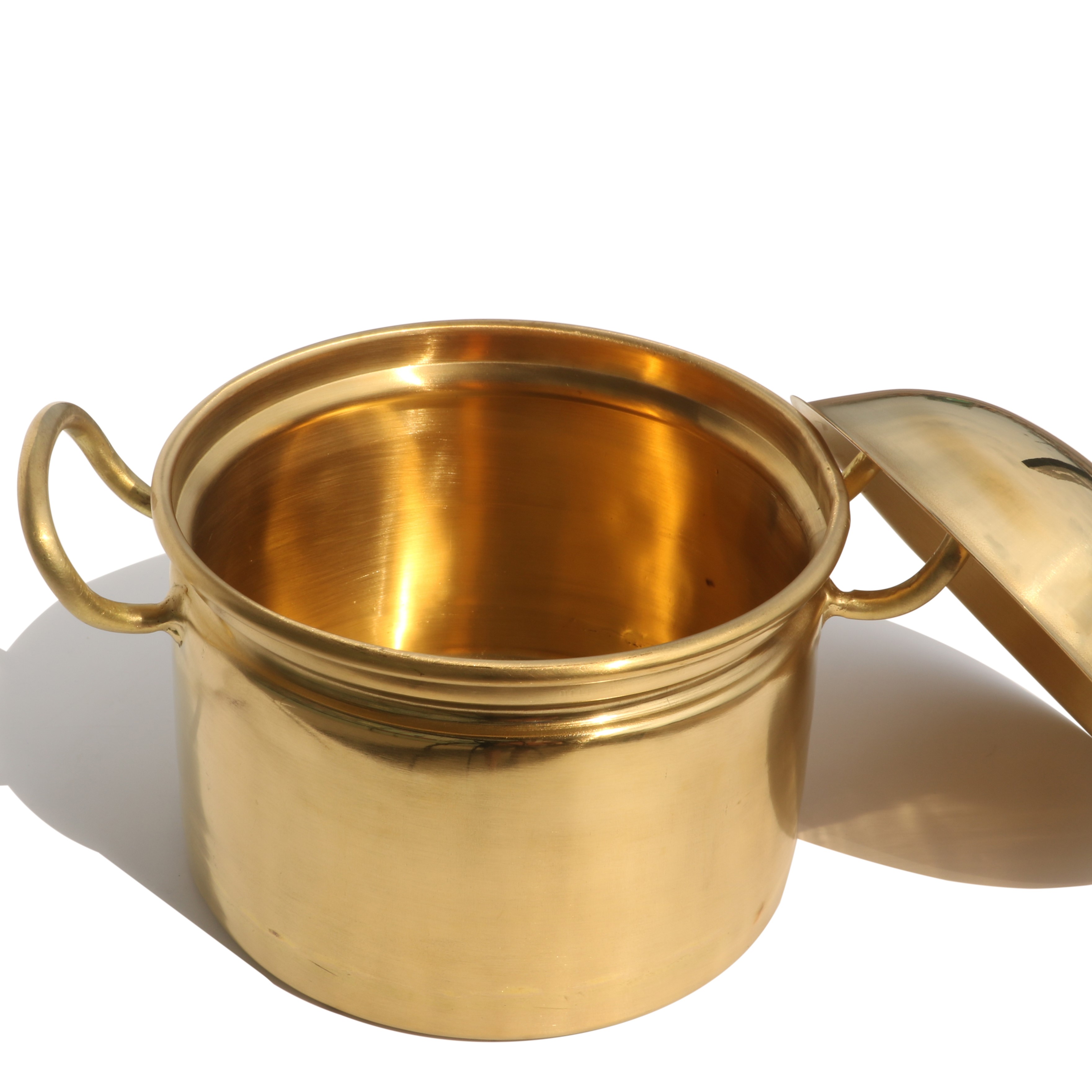 铜炖锅 铜汤锅 铜汤煲 铜粥煲 炖盅锅 纯铜加厚 扁身汤煲 20cm黄铜汤