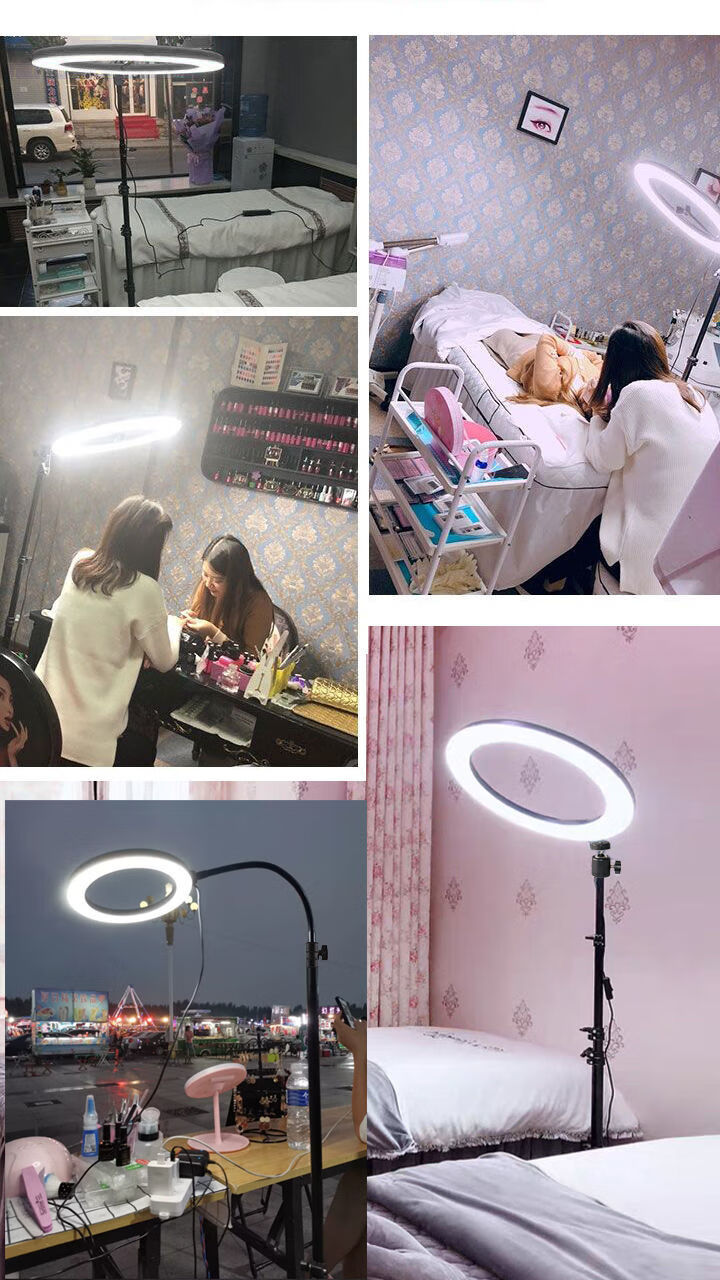 美容灯纹绣灯美甲美睫纹身灯护眼灯冷暖光纹眉灯直播美颜灯落地灯高亮