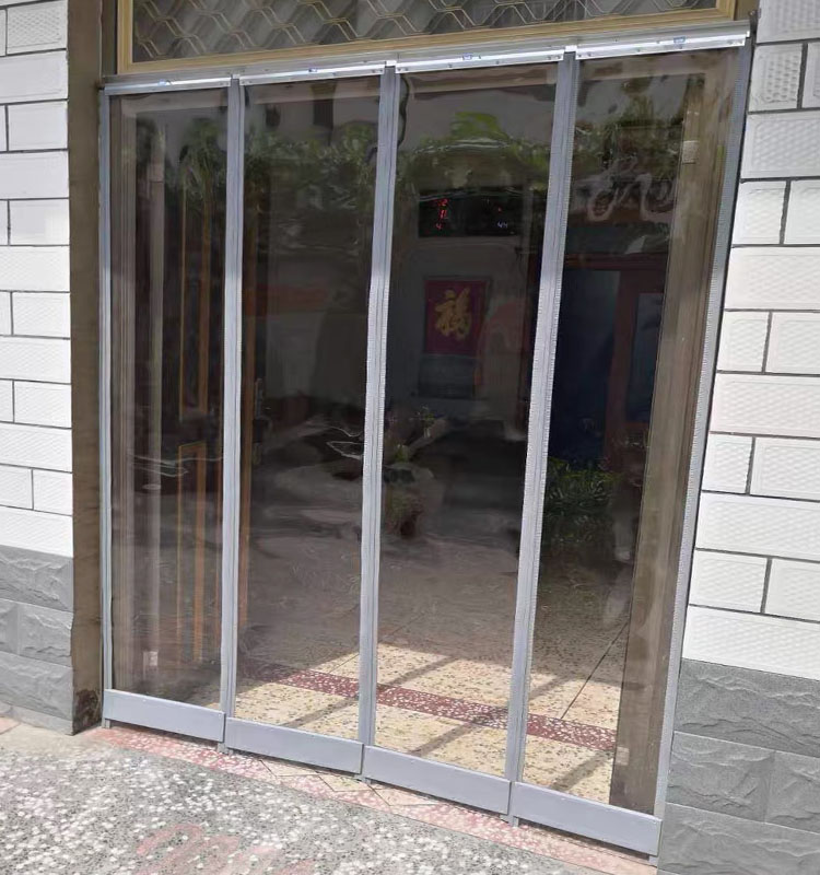 定制门帘透明磁铁自吸饭店用超市商铺风挡空调隔断帘冬季t54 浅灰色