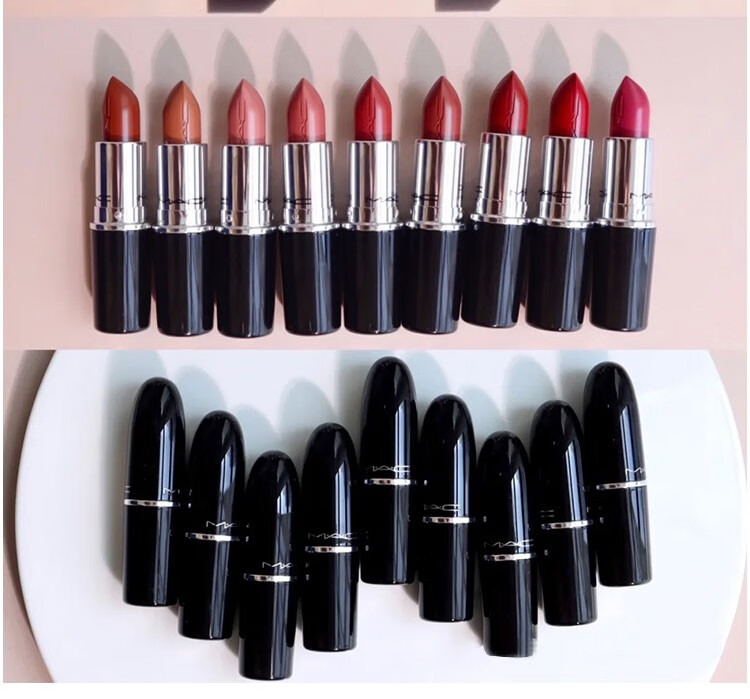 mac头口红口红水漾新款小滋润礼品盒唇膏 510#番茄红 送礼盒【图片