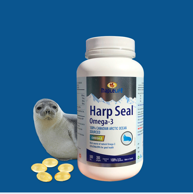 加拿大maplelife美柏莱竖琴海豹油软胶囊300粒心脑血管