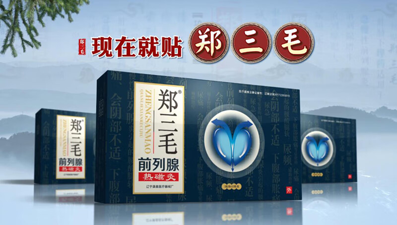 郑三毛前列贴郑三毛前列腺贴前列贴热磁灸贴膏电视同款1盒10贴