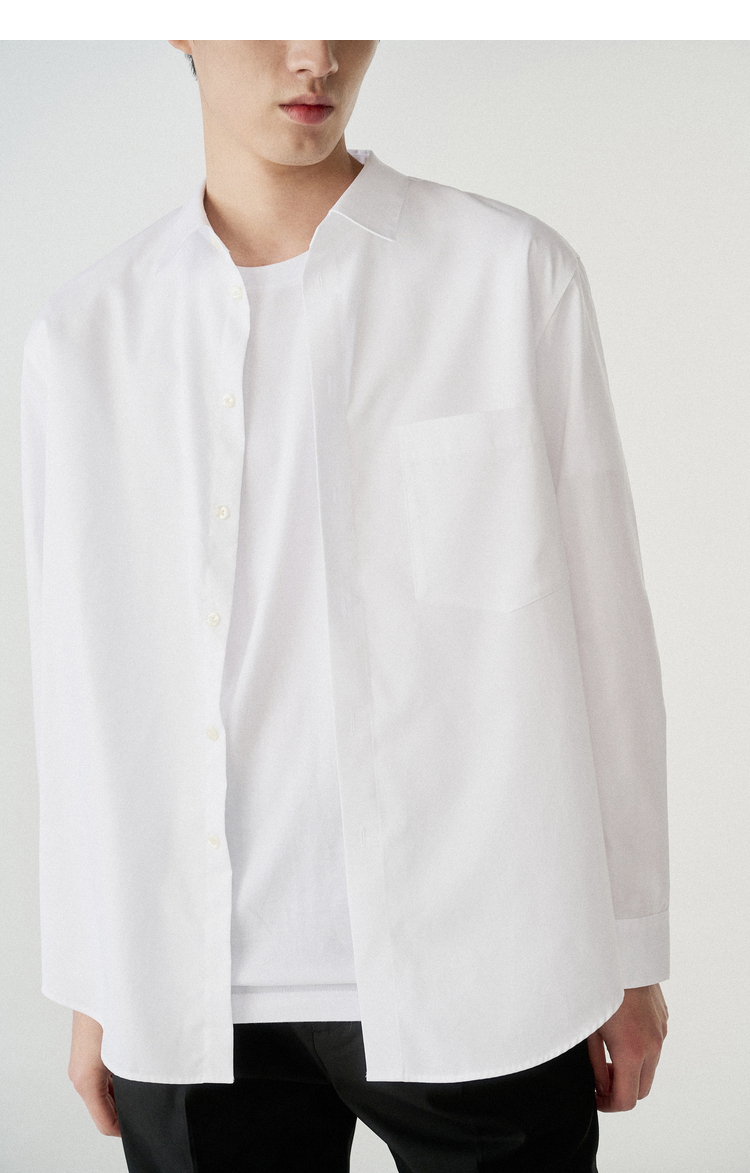 【轻商务】棉先生80s高支液氨全棉亲肤透气长袖衬衫男士秋季通勤休闲