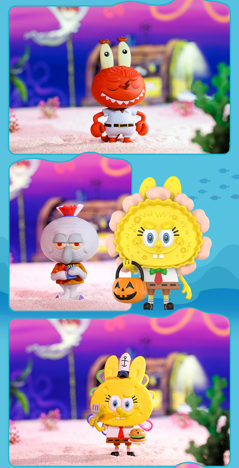 【泡泡玛特(pop mart)盲盒】popmart泡泡玛特 labubu海绵宝宝系列盲盒