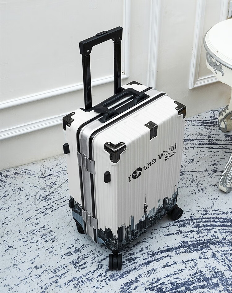 皮尔卡丹轻奢高档2021新款日系高颜值行李箱女20万向轮拉杆箱男皮箱22