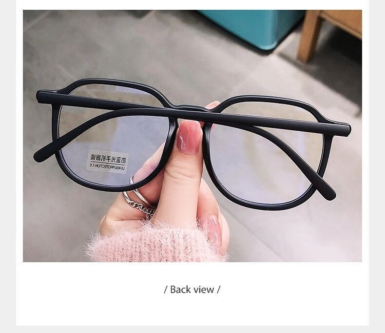 素颜神器眼镜 抗蓝光疲劳网红大黑框眼镜女韩版潮平光男 透灰色 平光