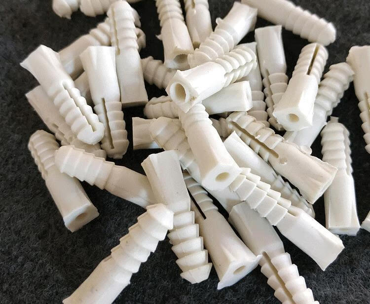 窗帘膨胀塞8mm螺栓胶胀塞6个胶舌方头塑料膨胀管6号加粗大胶膨胀 8号