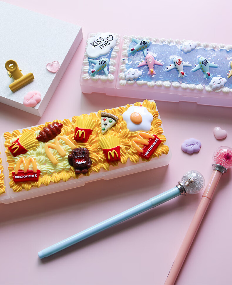 创意笔学生用儿童铅笔盒手工材料网红笔袋笔盒幼儿园女可爱多功能小学