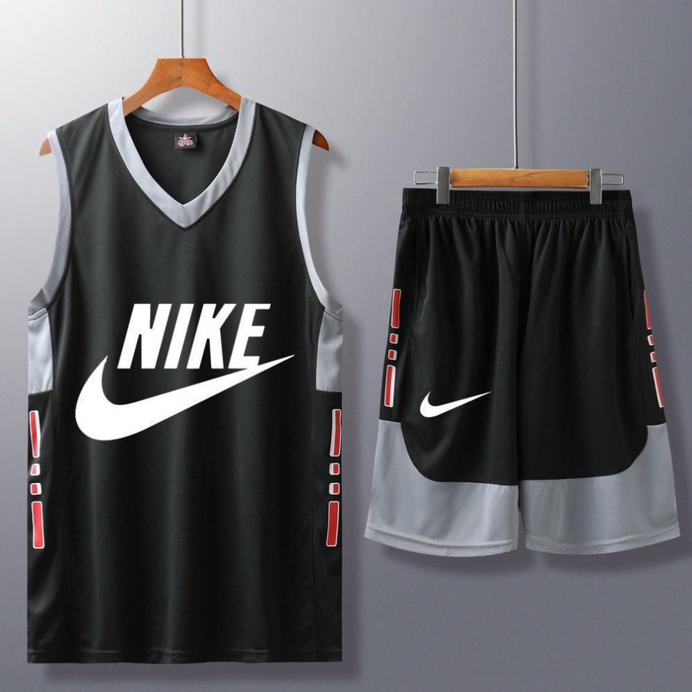 新款篮球服套装男球衣队服定制比赛训练篮球衣学生心订制班服潮 浅蓝