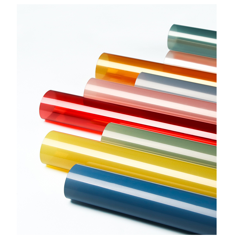 水晶玻璃纸彩色半透明鲜花包装纸包花纸材料塑料花束pvc防水花艺 水晶