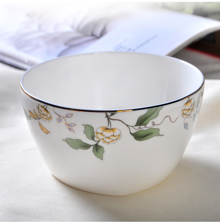 汇格陶瓷碗饭碗面碗汤碗大号组合米饭碗面条碗瓷碗家用香榭丽舍唐山