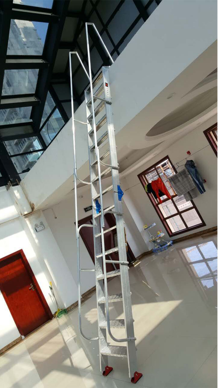悠拾光 定制铝合金爬梯上楼顶梯子室外爬梯家用铝合金扶手梯登高基坑