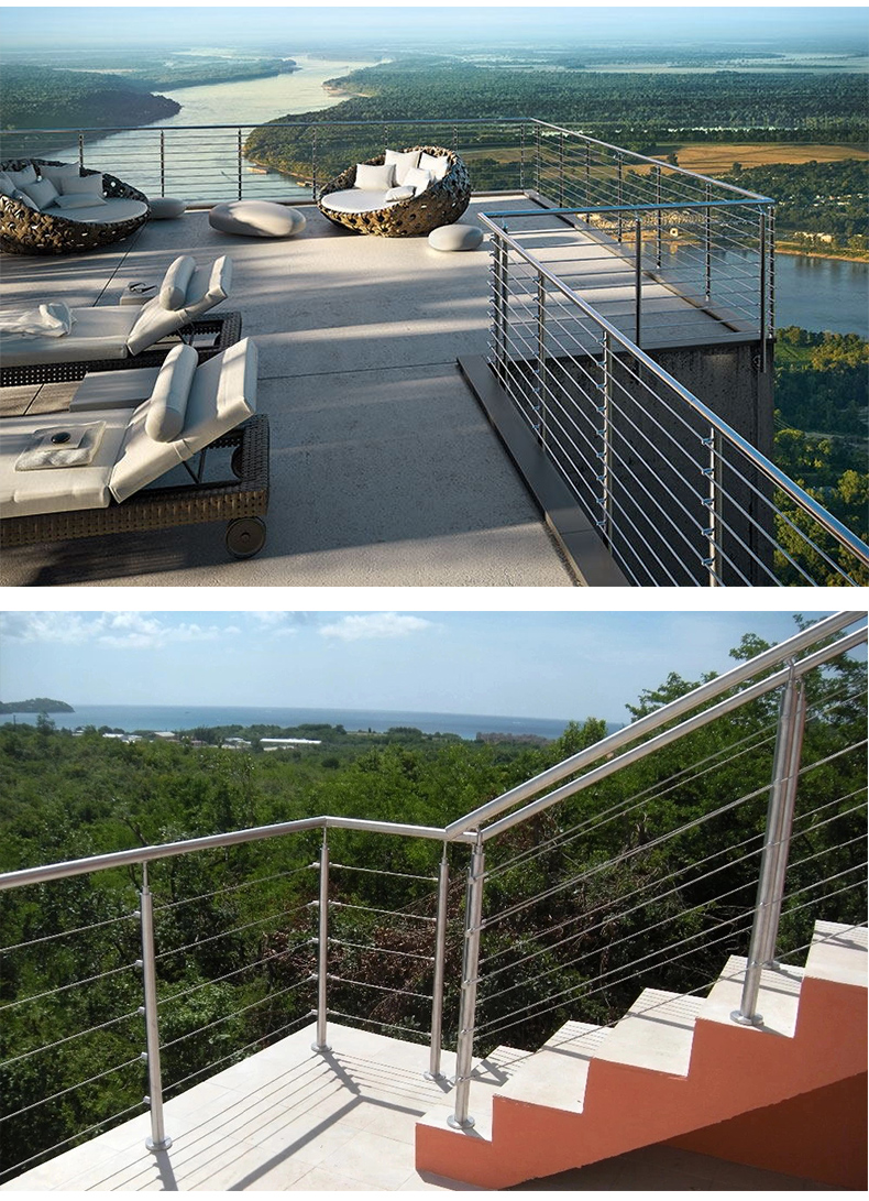 金日盛楼梯扶手栏杆304不锈钢护栏阳台别墅室内户外楼梯立柱自装围栏