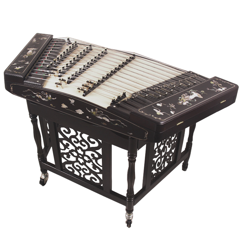 mayeeguitars 402扬琴乐器考级演奏便携式小扬琴红木杨琴雕龙扬琴素面