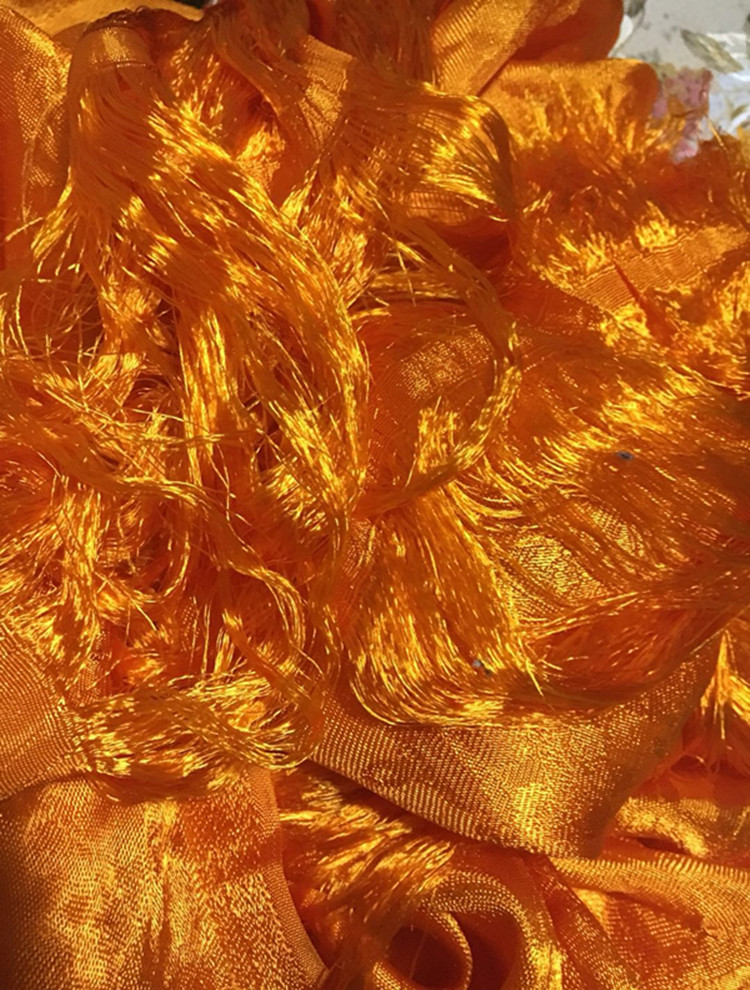 欧映真丝哈达八吉祥藏族饰品花纹藏传七色礼佛用品30060cm批量发红色