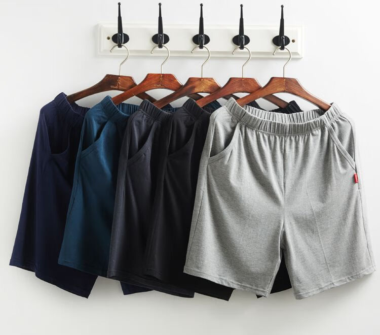 yookdd短裤男棉夏季男士五分家居睡裤薄款宽松大码运动裤居家休闲短裤