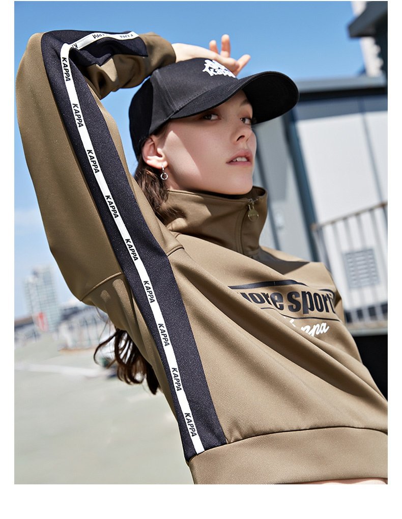 推荐kappa卡帕女款运动卫衣休闲圆领长袖秋冬新款k0962wt02f 红色 xs