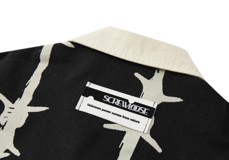 inxxstreetscrewloose21秋新潮牌宽松拼接长袖衬衣衬衫情侣黑色xs