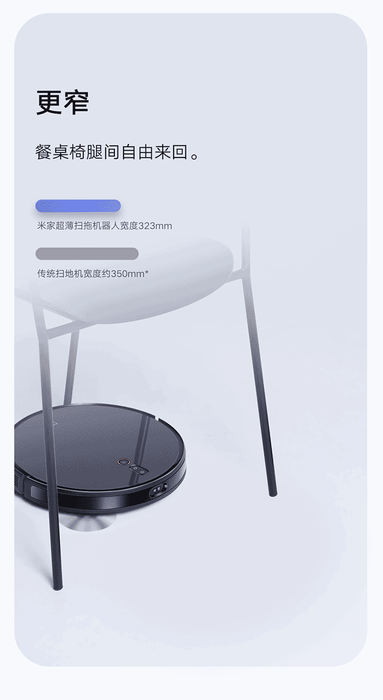 37907-米家 小米超薄扫拖机器人扫拖一体机 拖地机擦地机 吸尘器家用 5.5cm超薄 3D避障 3D视觉导航-详情图